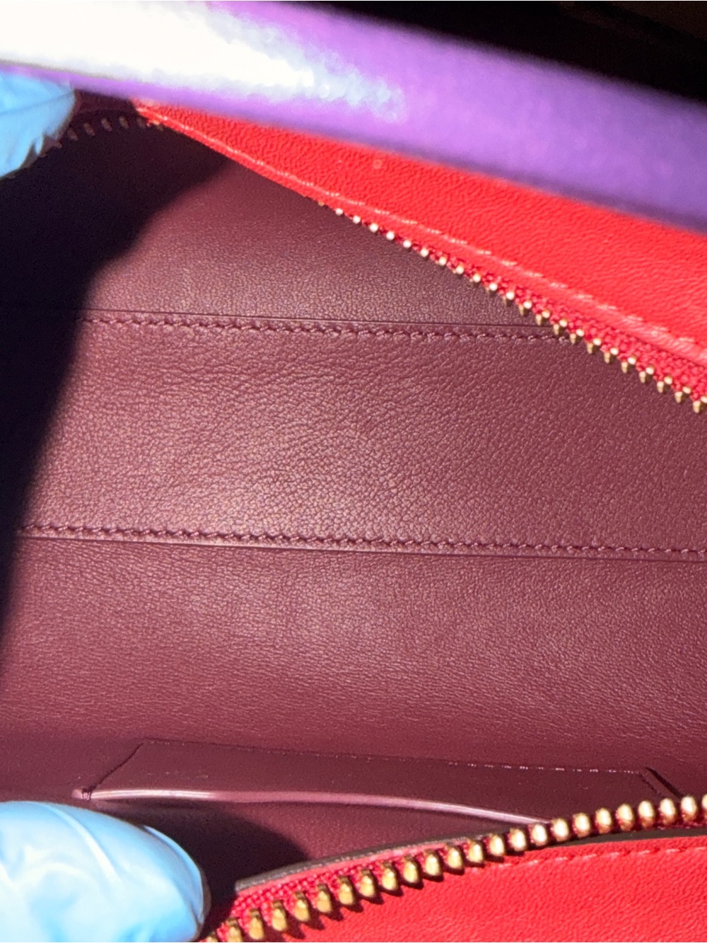 Coach Zip Dome Crossbody Bag Multi color (Red & Purple) - Picture 12 of 13